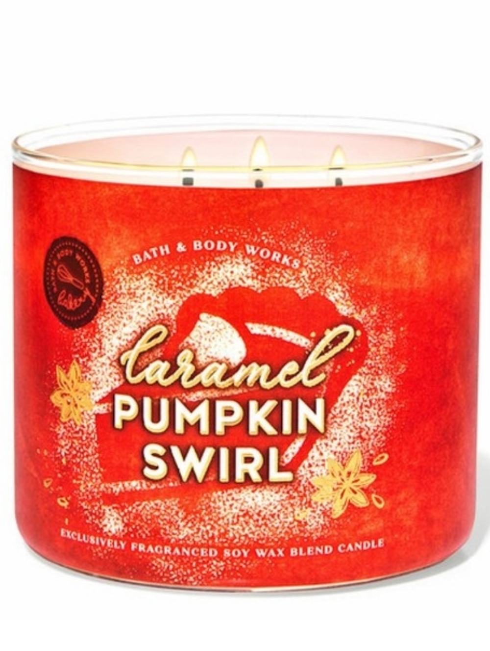 Bath & Body Works Caramel Pumpkin Swirl 3-Wick Candle - Brand New